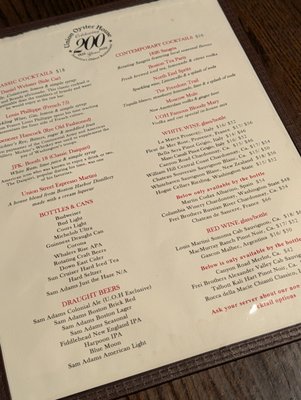 Menu photo 3 Union Oyster House Boston, MA Menu photo 3 Union Oyster House Boston, MA