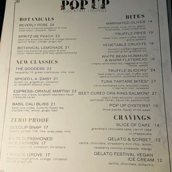 Pop-Up Cocktail Lounge - Menu - Pop-Up Restaurants Near Me - Los Angeles, California