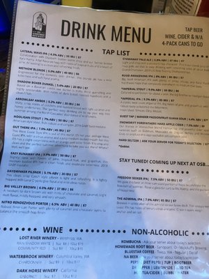 Menu photo 2 Old Schoolhouse Brewery Winthrop, WA Menu photo 2 Old Schoolhouse Brewery Winthrop, WA