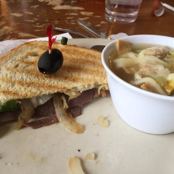 The Bean Cafe - Antipasto Panini and tortilla soup. - Breakfast & Brunch Near Me - Presidio, Texas
