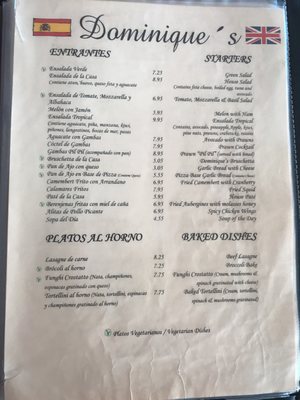 Menu photo 7 Dominique's Fuengirola, MA