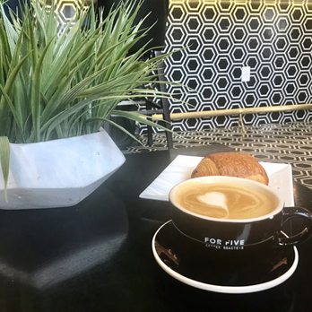 For Five Coffee Roasters - Latte and Choco croissant - Coffee Roasteries Near Me - Manhasset, New York For Five Coffee Roasters - Latte and Choco croissant - Coffee Roasteries Near Me - Manhasset, New York