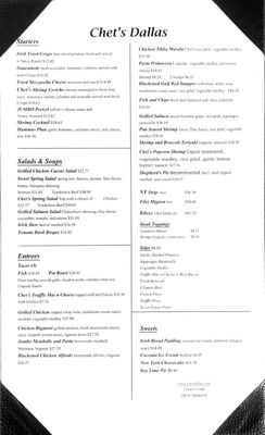 Menu photo 6 Chet's Dallas Dallas, TX Menu photo 6 Chet's Dallas Dallas, TX