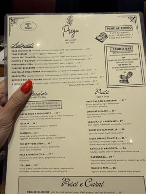 Menu photo 1 Prego Restaurant Tustin, CA