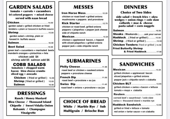 Menu photo 1 Iron Horse Grill Beech Island, SC Menu photo 1 Iron Horse Grill Beech Island, SC