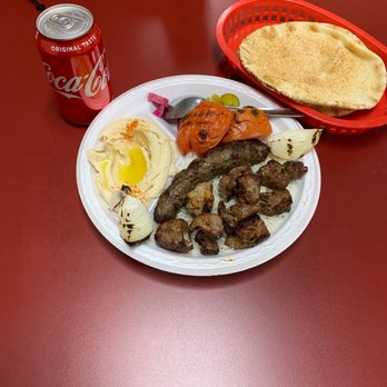 MAZAYA - Lamb Kabob Plate - Mediterranean Near Me - La Mirada, California