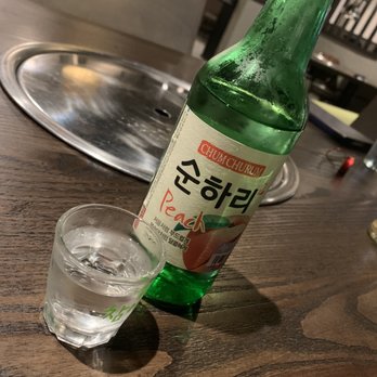 BORI - Spring Branch - Peach Soju...tastes like jolly rancher shots - Korean Near Me - Houston, Texas