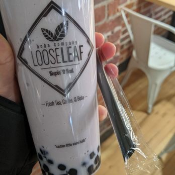 Loose Leaf Boba - The Ube taro smoothie. Half sweet. So so so good! - Bubble Tea Near Me - New Haven, Connecticut