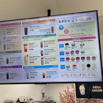 Boba Cucue - Menu 6/23 - Bubble Tea Near Me - Marana, Arizona Boba Cucue - Menu 6/23 - Bubble Tea Near Me - Marana, Arizona