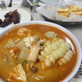 Peru Chicken Restaurant - Chupe de Camaron Shrimp soup with Corn, potato, cheese and egg, so good - Peruvian Near Me - Las Vegas, Nevada Peru Chicken Restaurant - Chupe de Camaron Shrimp soup with Corn, potato, cheese and egg, so good - Peruvian Near Me - Las Vegas, Nevada
