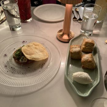 Ceron Kitchen - Ahi tuna and buttermilk chive biscuits - New American Near Me - Alameda, California Ceron Kitchen - Ahi tuna and buttermilk chive biscuits - New American Near Me - Alameda, California