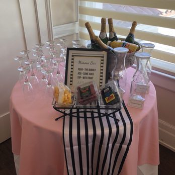 Spring Tea Garden - The mimosa bar was a great touch. They offer the champagne and orange juice but you can bring in whatever other fruits and juices you like. - Tea Rooms Near Me - Fullerton, California