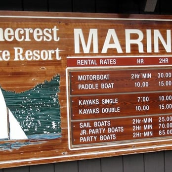 Pinecrest Campground - pricing for boat rentals. I highly recommend the "party boat" for groups. - Parks Near Me - Pinecrest, California