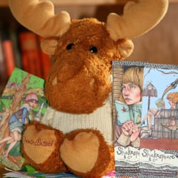 Shakespeare & Co - Bookmarks from left to right: Les Fleurs du Mal, Love in the Time of Cholera, Gravity's Rainbow (moose model *not* for sale).