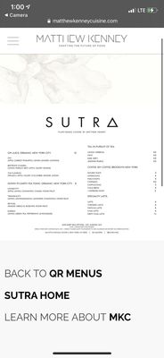 Menu photo 4 Sutra New York, NY