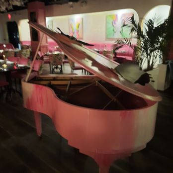 Elite Event: Pink Party at PostScript - Piano- which was at the center of MANY photos - Yelp Events Near Me - Houston, Texas