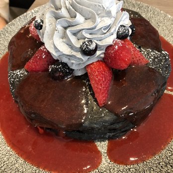 Basalt - Charcoal buttermilk pancakes - New American Near Me - Honolulu, Hawaii