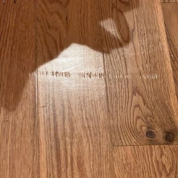 College Bound Movers - hard wood floor damage from dragging sofa. - Movers Near Me - Merrimack, New Hampshire