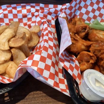 Dirty Burger Bar - Buffalo Chicken Wings and potato wedge fries - Burgers Near Me - The Colony, Texas Dirty Burger Bar - Buffalo Chicken Wings and potato wedge fries - Burgers Near Me - The Colony, Texas