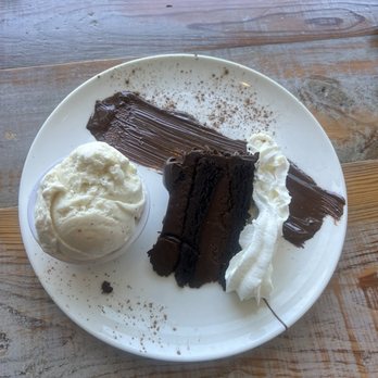 The Beth Kitchen & Bar - Dark chocolate cake with vanilla ice cream - New American Near Me - Hingham, Massachusetts