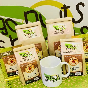 Go Nuts and Beans - coffee bags and a mug - Coffee & Tea Near Me - Galveston, Texas Go Nuts and Beans - coffee bags and a mug - Coffee & Tea Near Me - Galveston, Texas