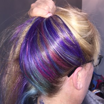 Twisted Sisters Salon - Colors underneath  and such an even cut - Hair Salons Near Me - Burlington, North Carolina