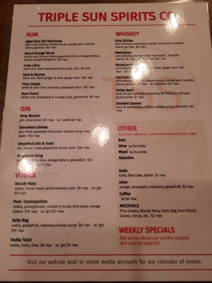 Menu photo 2 Triple Sun Spirits - Emmaus Emmaus, PA Menu photo 2 Triple Sun Spirits - Emmaus Emmaus, PA