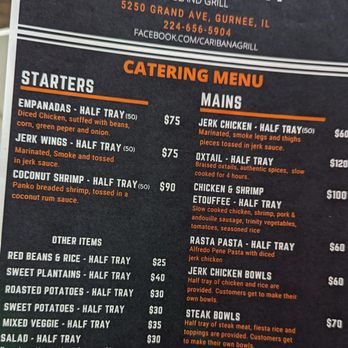 Caribana - Catering menu - Caribbean Near Me - Gurnee, Illinois