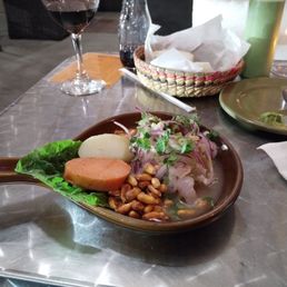 Mixed seafood ceviche.