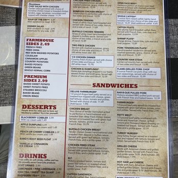 Farmhouse Restaurant - Menu - American Near Me - Branson, Missouri Farmhouse Restaurant - Menu - American Near Me - Branson, Missouri