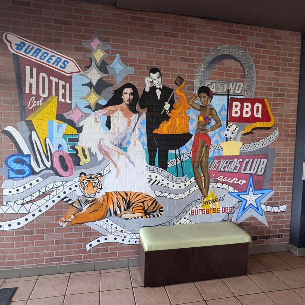 Smoke & Fire - I love it when small businesses do cool artwork on their walls. - Barbeque Near Me - Las Vegas, Nevada Smoke & Fire - I love it when small businesses do cool artwork on their walls. - Barbeque Near Me - Las Vegas, Nevada