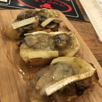Tapas & Beers - Mushroom and brie brushetta ($10) -$2 for HH - French Near Me - San Diego, California Tapas & Beers - Mushroom and brie brushetta ($10) -$2 for HH - French Near Me - San Diego, California