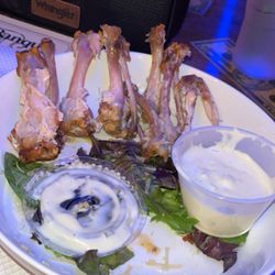 The Banque Restaurant & Nightclub - Oops I ate first, delicious garlic, Parmesan wings