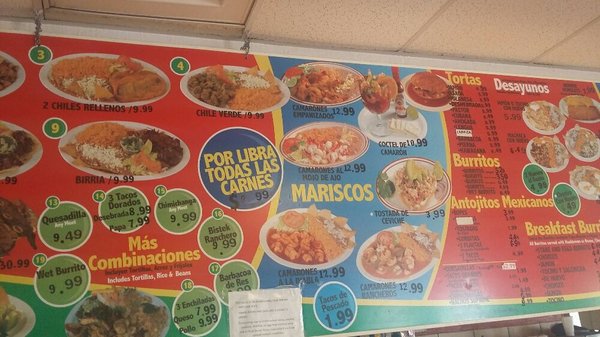 Menu photo 3 Sonora Mexican Phoenix, AZ