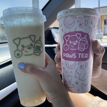 Paws Tea - Mango yogurt smoothie, metal Buddha oolong milk tea - Bubble Tea Near Me - Fountain Valley, California Paws Tea - Mango yogurt smoothie, metal Buddha oolong milk tea - Bubble Tea Near Me - Fountain Valley, California