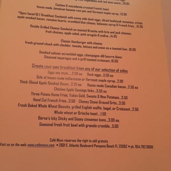 Cafe Maxx - Brunch - Seafood Near Me - Pompano Beach, Florida
