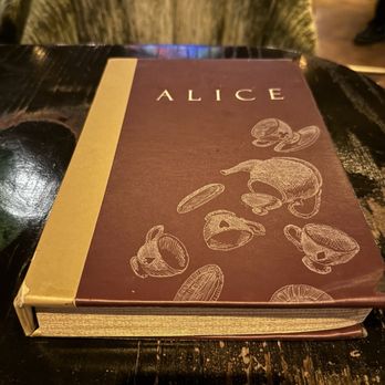 Alice - The storybook (menu). - Cocktail Bars Near Me - Omaha, Nebraska