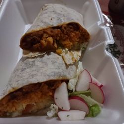 Burrito with Chorizo filling