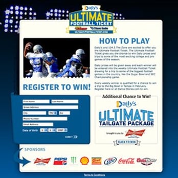 iostudio - We created a new logo and look and feel for the Daily's Ultimate Football Ticket Microsite and Promotion. - Web Design Near Me - Nashville, Tennessee