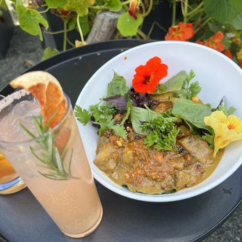 Jettywave Distillery - Pink Lady drink and Nepalese Vegetable Curry - Distilleries Near Me - Half Moon Bay, California Jettywave Distillery - Pink Lady drink and Nepalese Vegetable Curry - Distilleries Near Me - Half Moon Bay, California