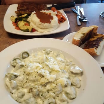 Rosine's Restaurant - Dinner! Breaded stake and tortellinis with Alfredo sauce - American Near Me - Monterey, California Rosine's Restaurant - Dinner! Breaded stake and tortellinis with Alfredo sauce - American Near Me - Monterey, California