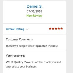 Quality Movers For You - Review
