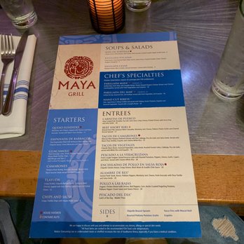 Maya Grill - Menu - New American Near Me - Lake Buena Vista, Florida