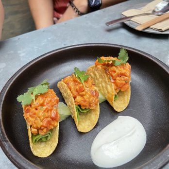 Thursday Kitchen - Salmon tartare taco - Korean Near Me - New York, New York Thursday Kitchen - Salmon tartare taco - Korean Near Me - New York, New York