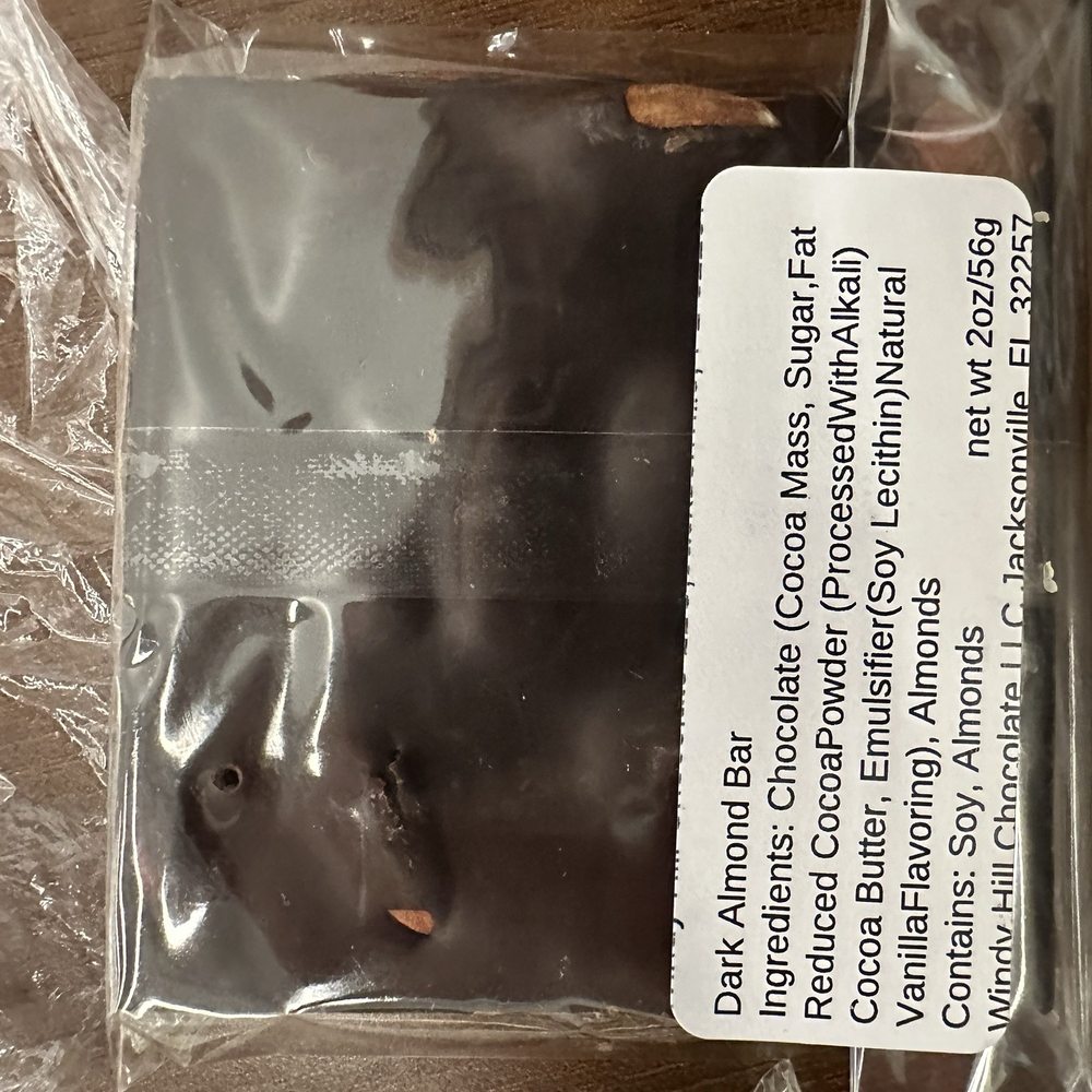 Zest - Dark chocolate almond bark - Salad Near Me - Jacksonville, Florida Zest - Dark chocolate almond bark - Salad Near Me - Jacksonville, Florida