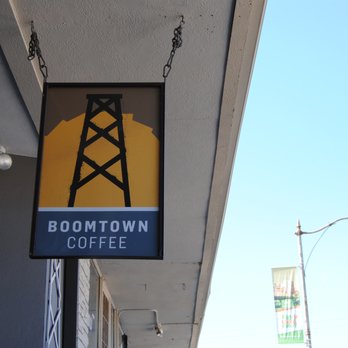 Boomtown Coffee - The sign out front. - Cafes Near Me - Houston, Texas