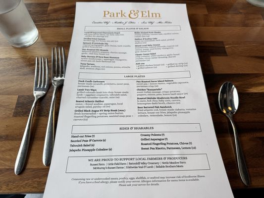 Menu photo 1 Park & Elm Glens Falls, NY