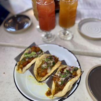Omar's Kitchen and Rum Bar - Shrimp doubles taco - Caribbean Near Me - New York, New York Omar's Kitchen and Rum Bar - Shrimp doubles taco - Caribbean Near Me - New York, New York