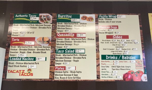 Menu photo 3 Tacatz Tacos Geneva, IL