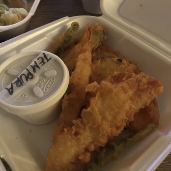 Edomasa Sushi Bar & Restaurant - Shrimp and veggie tempura appetizer, too fried tasting. - Japanese Near Me - Santa Barbara, California Edomasa Sushi Bar & Restaurant - Shrimp and veggie tempura appetizer, too fried tasting. - Japanese Near Me - Santa Barbara, California